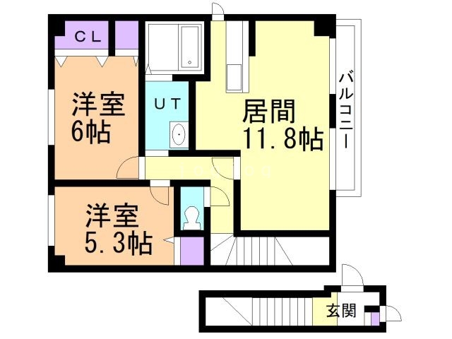 ベルクール石川　２号館の間取り