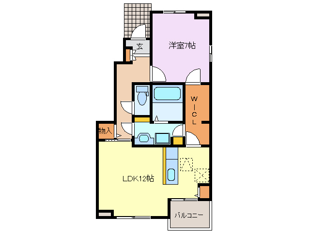 エクセレント中川原Iの間取り