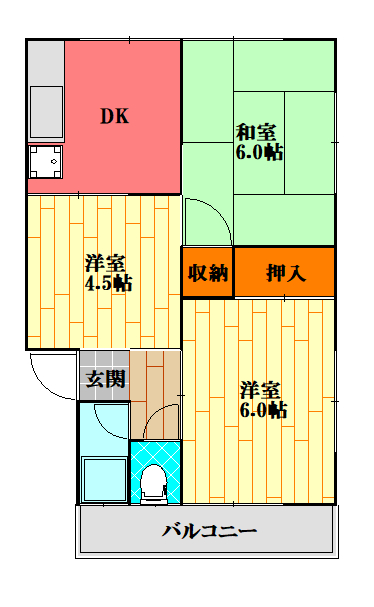 長岡コーポ846-4の間取り