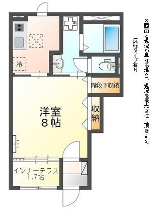 米原市下多良のアパートの間取り