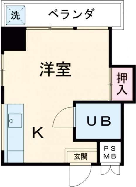 新宿区早稲田鶴巻町のマンションの間取り