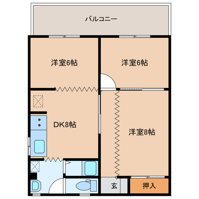 【大津コーポの間取り】