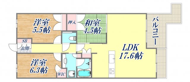 パークシュロス芦屋の間取り