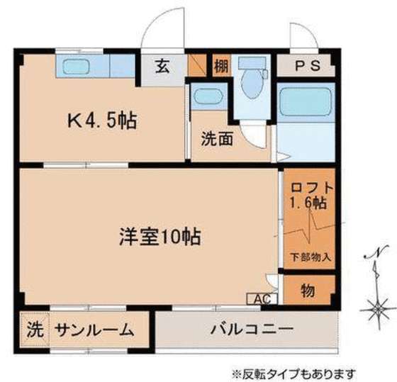 ビルトマンション市田袋の間取り