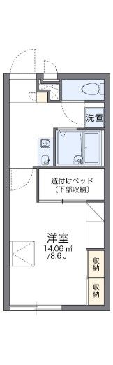 柏市西柏台のアパートの間取り