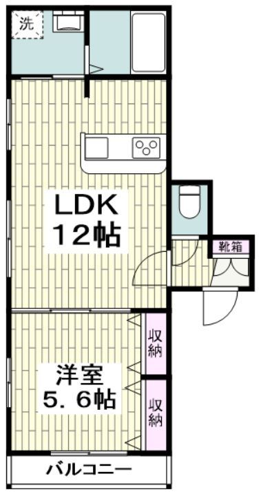 茅ヶ崎市松林のマンションの間取り