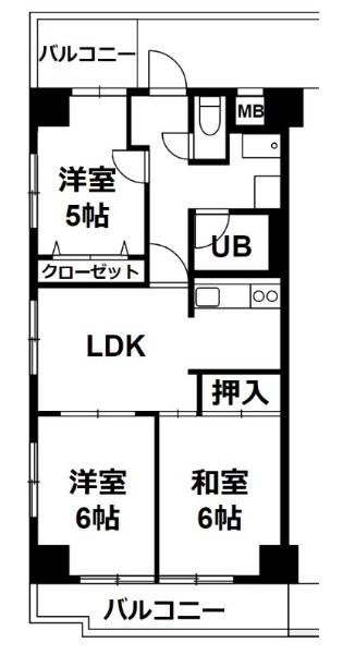 相模原市緑区西橋本のマンションの間取り