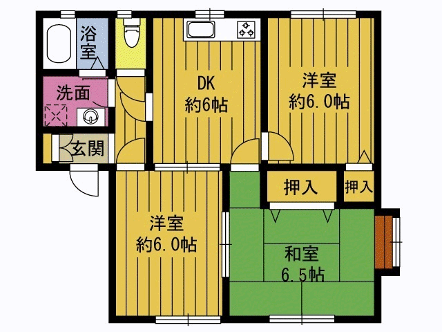 アンソレイユはさまの間取り