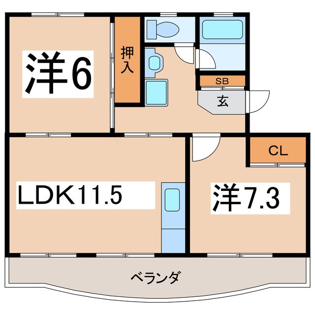 土肥マンションの間取り