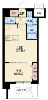 神戸市灘区倉石通のマンションの間取り