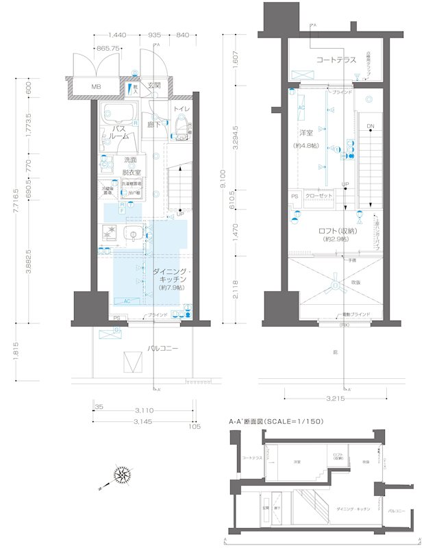 【川崎市川崎区東田町のマンションの間取り】