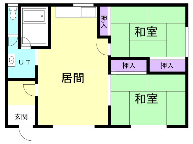 釧路郡釧路町北都のアパートの間取り