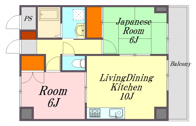 廿日市市梅原のマンションの間取り