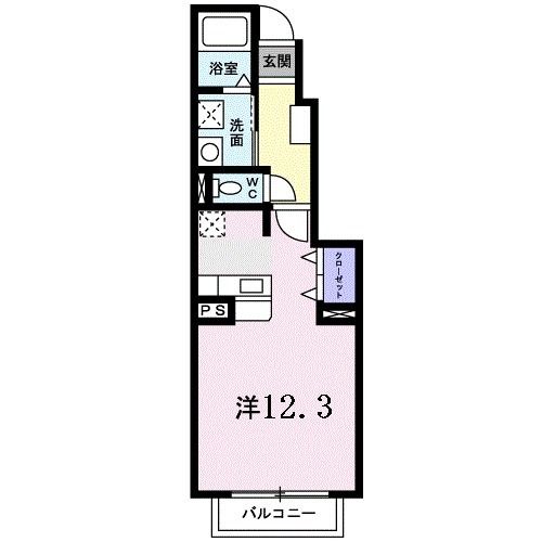 鹿児島市下田町のアパートの間取り