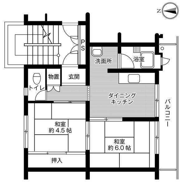 ビレッジハウス玉里1号棟の間取り