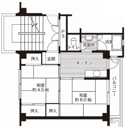 ビレッジハウス鳥居本１号棟の間取り