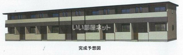 【岸和田市下池田町のアパートの建物外観】