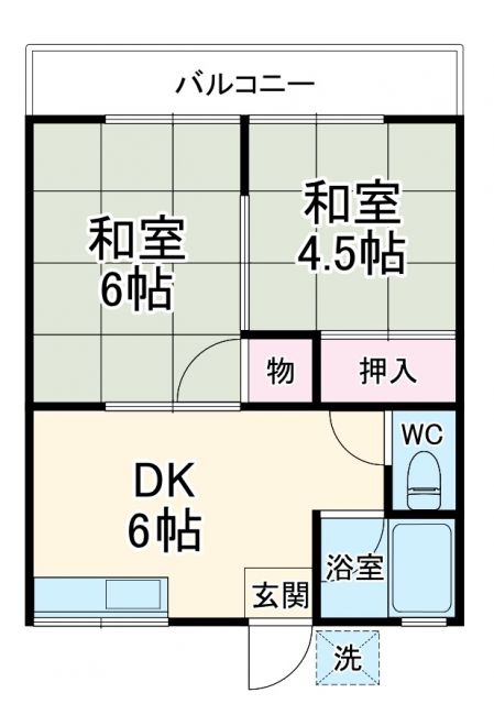 川崎市宮前区有馬のマンションの間取り