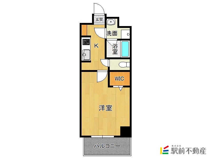 福岡市東区馬出のマンションの間取り