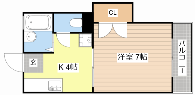 大津市本堅田のアパートの間取り