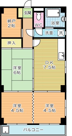 プランドール西小倉駅前の間取り