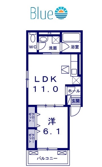 藤沢市石川のアパートの間取り