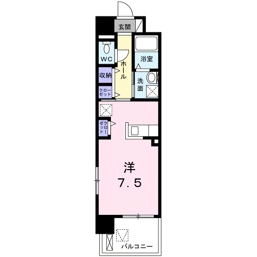 岡山市北区昭和町のマンションの間取り