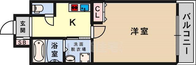 吹田市春日のマンションの間取り