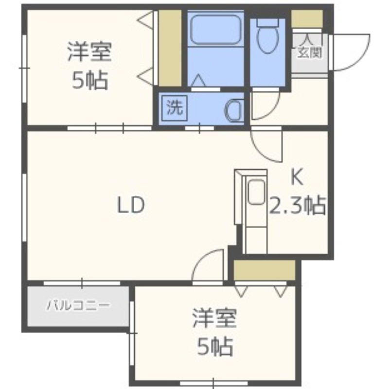 テラスココロの間取り
