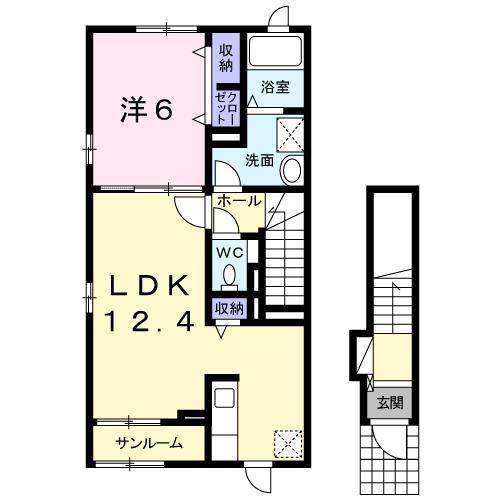 ［大東建託］ＯＪ．マーキュリ（五戸町）の間取り