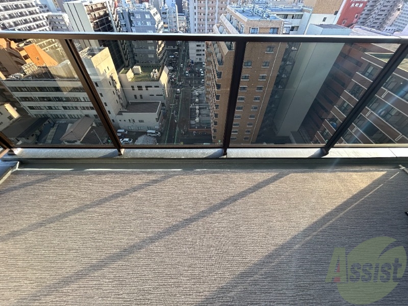 バルコニー　ベランダに出てみました。非常に広く、プチ菜園も出来ますね。