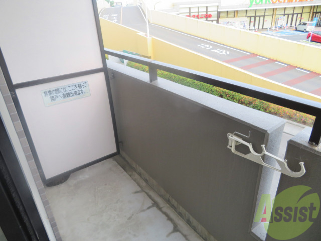 バルコニー　洗濯物がはかどりそうな広さがありますねえ。