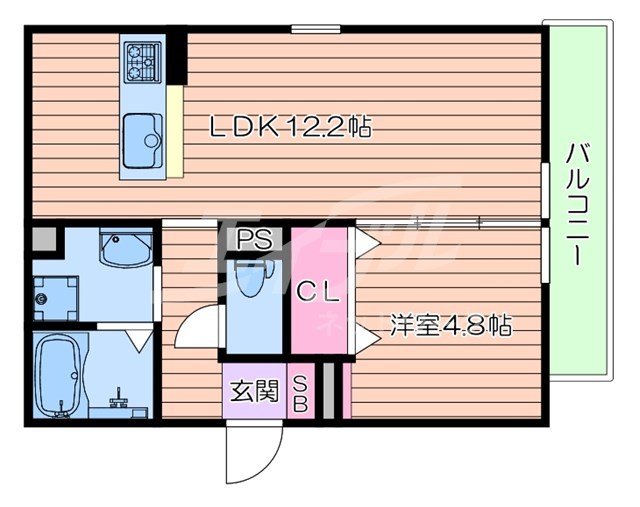 阪急京都線 上新庄駅 徒歩5分 3階建 築6年の間取り写真