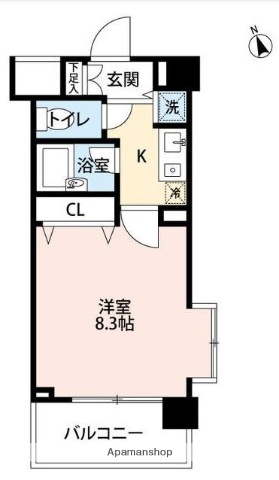 ＪＲ山手線 渋谷駅 徒歩6分 6階建 築27年の間取り写真