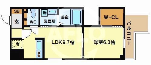 パウゼ堺筋の間取り写真