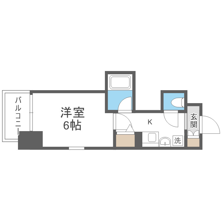 地下鉄谷町線 谷町六丁目駅 徒歩1分 11階建 築27年の間取り写真