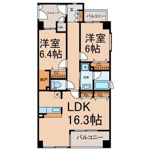 ジュネス城町の間取り写真