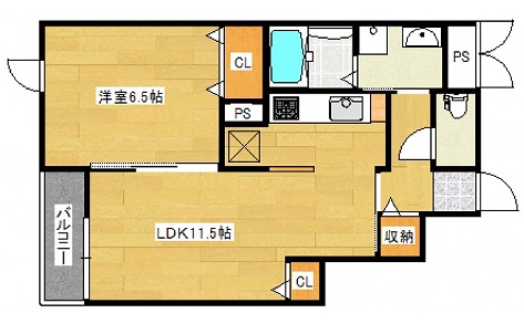 【廿日市市上平良のマンションの間取り】