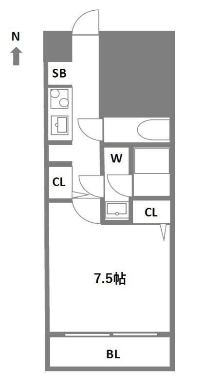 【港区海岸のマンションの間取り】