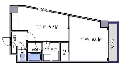 メゾンデドーレ金沢の間取り