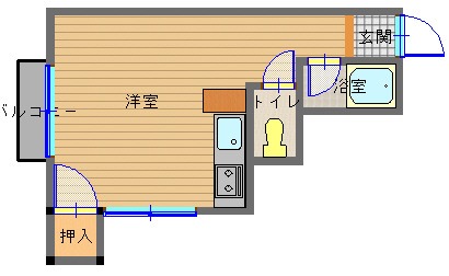 長崎市愛宕のアパートの間取り