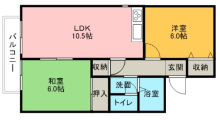 フラット高良台の間取り