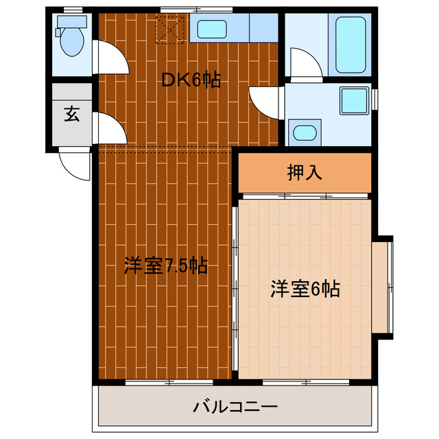 静岡県浜松市中央区上島４（アパート）の賃貸物件の間取り