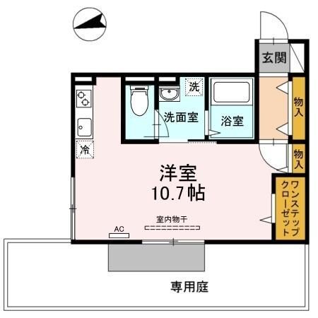 徳島市南沖洲のアパートの間取り