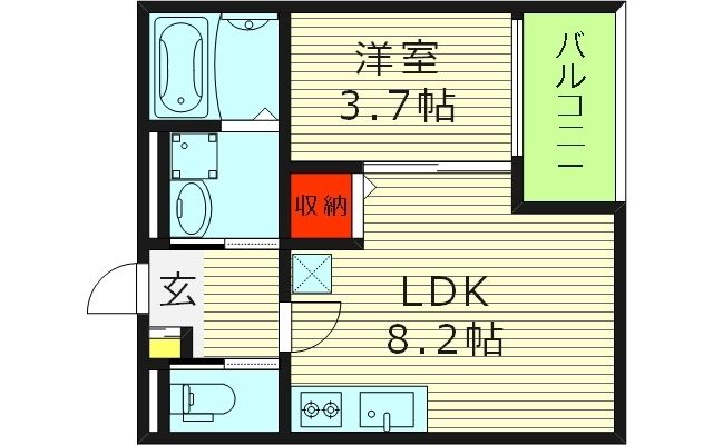 新森アパートメントの間取り