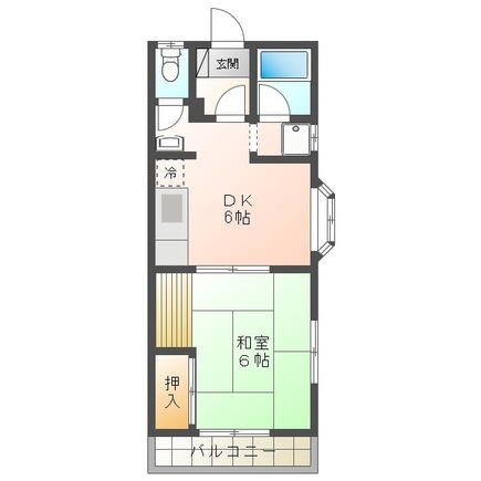 千葉市緑区あすみが丘のアパートの間取り