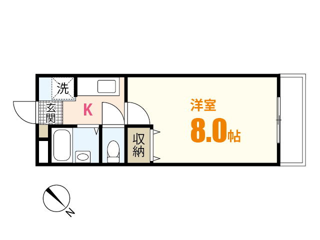 ウイング川内の間取り