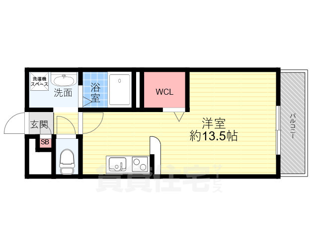 アンプルールクラージュ平野の間取り