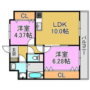 レーヴメゾン羽衣の間取り