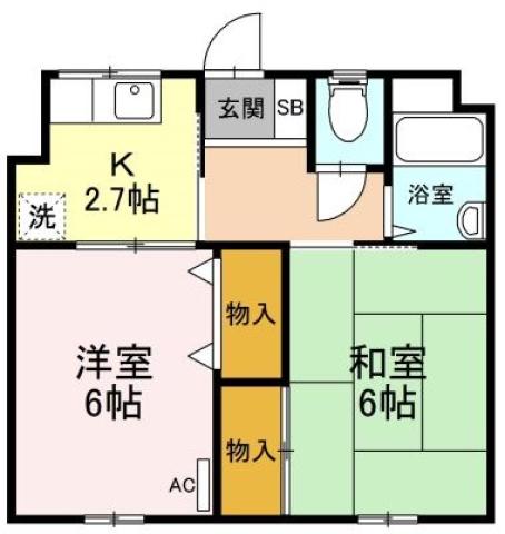 新浜マンションの間取り